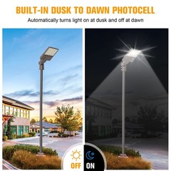 200W LED Shoebox Area Light Outdoor Street Parking Lot Pole Fixture Dusk To Dawn