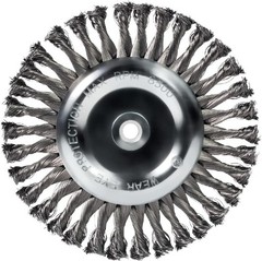 Abrasive Knot Wire Wheel 8 Inch Carbon Steel Heavy Duty for Metal Surface