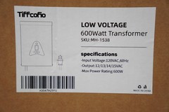 TiFFCOFiO Low Voltage Landscape Transformer, 600W Outdoor Low Voltage T.former