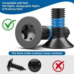 61Pcs Red Dot Sights Screws Kit Alloy Steel Flat Head Screws for Optics Mount…