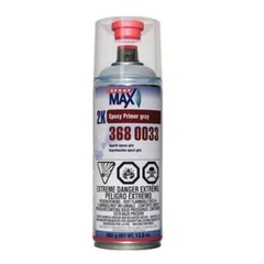 SprayMax 3680033, 2K Epoxy Rust-Cure Primer, Gray, Aerosol