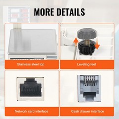 Uimoso 66Lbs 30KG Digital Price Scale for Commercial Food and Meat Weighing