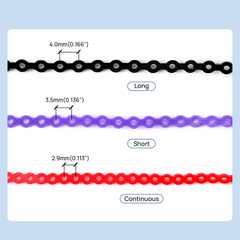 Dental Ortho Elastic Power Chain Rubber Bands Long/Short/Continuous 44 Colors