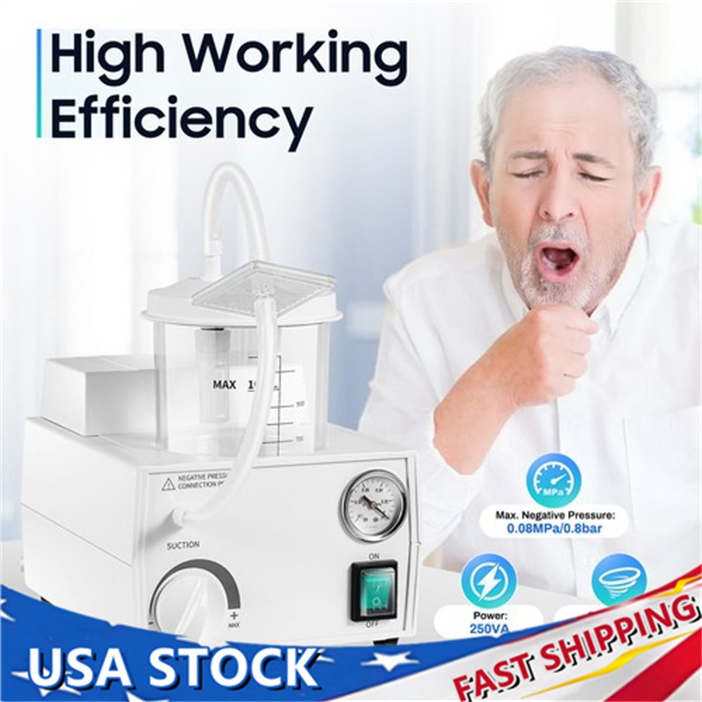 Vacuum Phlegm Quiet Suction Unit Portable Medical Emergency Aspirator Machine