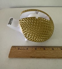 Scotch Hedgehog Tape Dispenser Gold Geometric 3M Fun Novelty Desk Top Modern