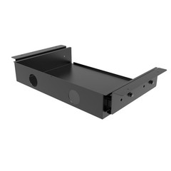 Mofangtech 13 inch Under Desk Slide Out Storage Shelf, Sliding Black