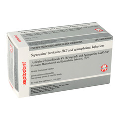 Septocaine® Silver Articaine HCl 4% w/Epinephrine 1:200,000 2026/9 50 Injectable