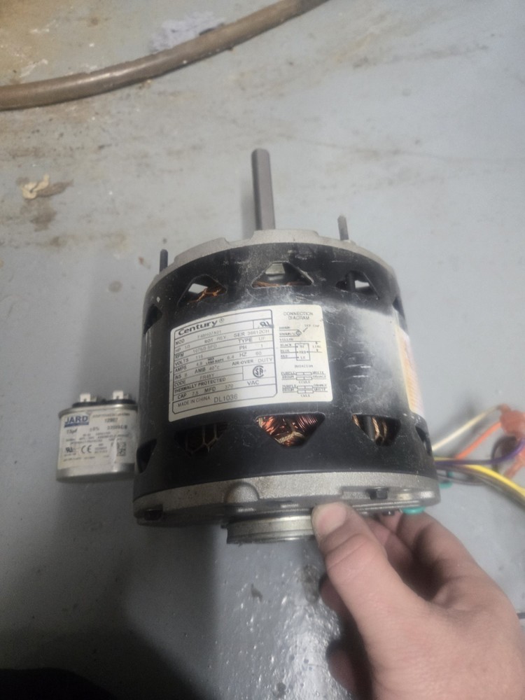 CENTURY ORM4658BF Condenser Fan Motor,1/6to1/3HP,1075 rpm 5DVX7