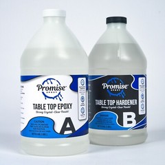 Promise Epoxy – 1 Gallon Kit of Crystal Clear Table Top Epoxy Resin