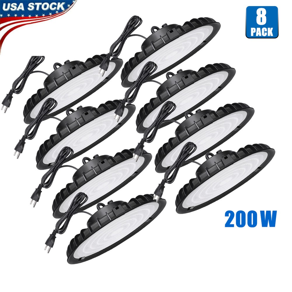 200W UFO LED High Bay Light Shop Lights Bulb Lighting Fixture Factory Warehouse