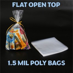 16×18″ Clear Poly Bags Lay-Flat Open Top End 1.5-Mil Case LDPE Plastic Packaging