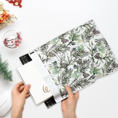100Pcs Christmas Poly Mailer 10 x 13 Inch Pine Tree Cones Packaging Bags Self…