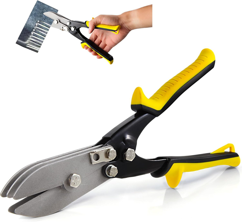 5 Blade Sheet Metal Hand Crimper HVAC Duct Crimping Tool 24-28 Gauge 10.5in
