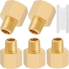 Brass Pipe Fitting,1/8 Inch NPT Male to 1/4 Inch NPT Female Brass Pipe Hose Tube