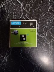 DYMO D1 Label Cassettes – Black/Clear 12mm x 7mm (5 Count + 2 Bonus)