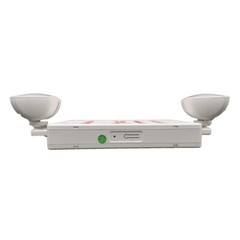LED Exit Sign Emergency Light w/Battery Backup Double Adjustable Head