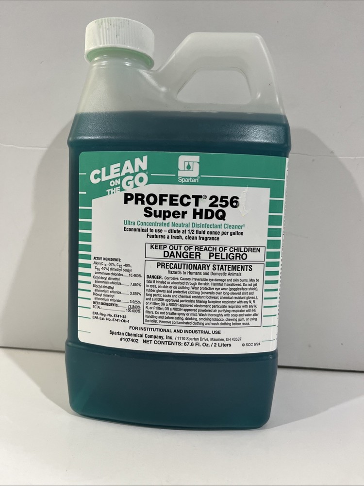Spartan Profect Neutral 256 Concentrated Neutral Disinfectant Cleaner 2L Bottle