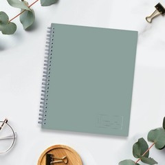 Blue Sky 7″x9″ 2026-2027 Hybrid Work Planner Solid Clary Sage Safety Wirebound