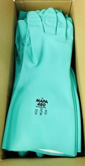 12 Pr Mapa Ultranitril 480 Chlorinated Nitrile Gloves 18” Resist Chemicals Sz 11