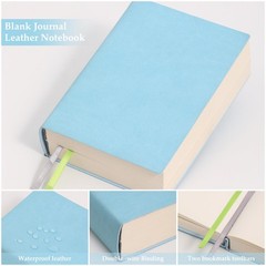 Thick Blank Journal Notebook 720 Pages 3.9 × 5.5 No Lines Soft Leather Pocket…
