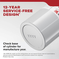 Fire Extinguisher for Vehicles, Cars, Trucks, Single-Use 5BC
