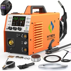 HITBOX 6 IN 1 Aluminum MIG Welder Gas Gasless 250A 110/230V ARC w/Lift Tig Torch
