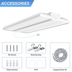 60000LM -400W LED Linear High Bay Light -5000K Clear -Ceiling Fixture AC100-277V