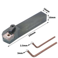 75° MCKNR 1616H12 16mm×100mm CNC External Turning Tool Holder + 1Pcs CNMG120404