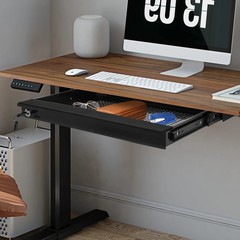 Under Desk Mounted Sliding Drawer Pull Out Tray for 17″ Laptop Metal with Lock