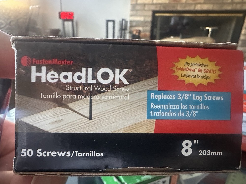 FastenMaster HeadLOK 8 in Structural Wood Screw (29 Screws)