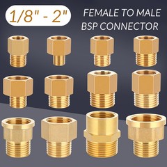1/8″ 1/4″ 3/8″ 1/2″ 3/4″ ~2″ Female To Male BSP Connector Brass Reducing Adaptor