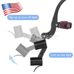 ETERFANT Dental 3.5X Surgical Headband Binocular Loupes+5W LED Head Light 2Leds