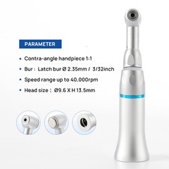 COXO 1:1 Dental Low Speed Contra Angle Handpiece for CA burs Ø2.35mm Push Button