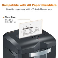 Bonsaii Paper Shredder Lubricant Sheets, 24-Pack (8.4 X 5.9 Inch/piece