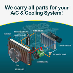 AC Compressor A6 fits Agco / ALLIS / Buick / Case-IH / Caterpillar / Chevr… QR