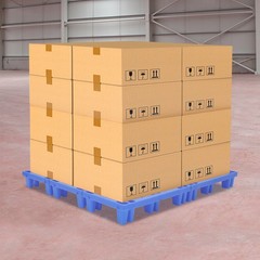 Blue Pp Pallet 50*30*10cm Pallet Free Standing Anti-slip particle Floor Pallet