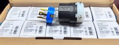 10pk – Eaton AHCL630P 30A 250V Blue Twist Lock Plug L6-30P Ultra Grip Industrial