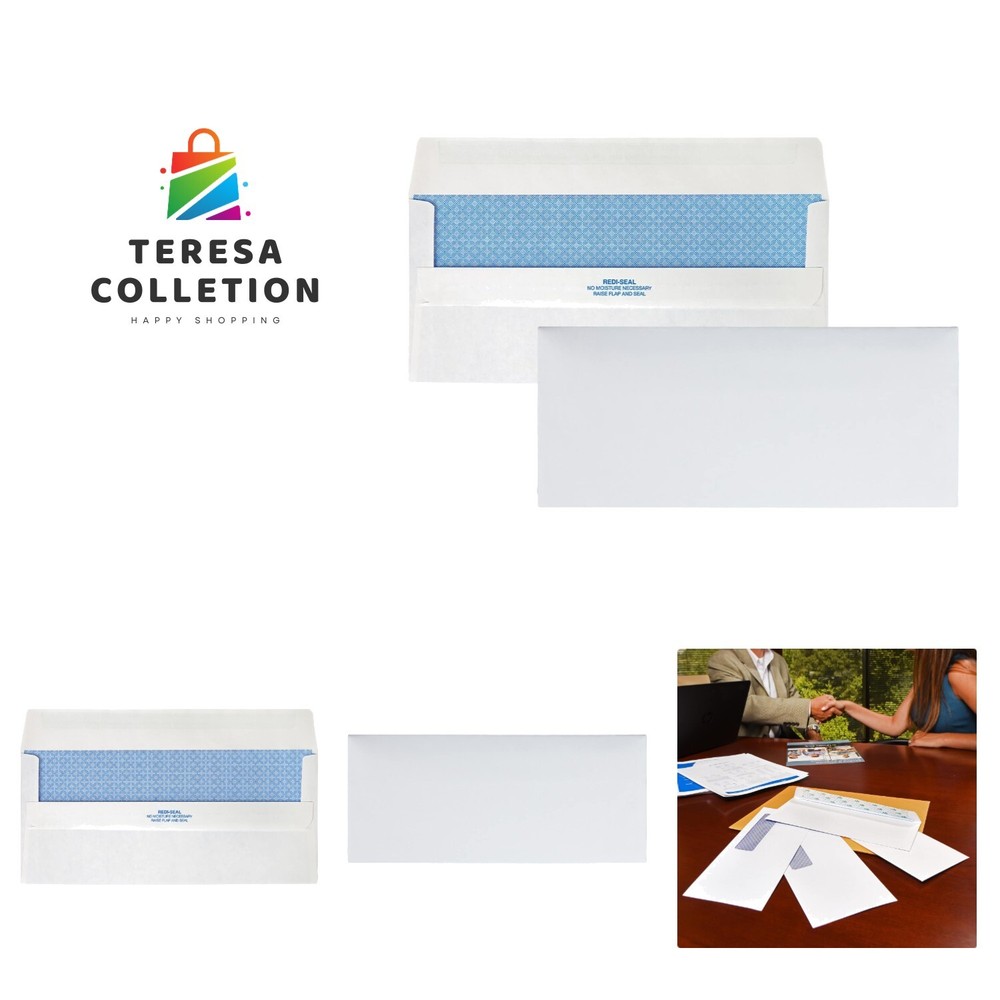 Self-Seal Business Envelopes, 4.125 x 9.5, Redi-Seal Convenience, 5 Count