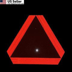 Slow Moving Vehicle Sign, Farm Triangle Safety 14×16 inches, Orange