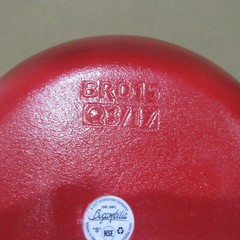 G.E.T. Enterprises BRD15 Bugambilia Classic Textured Finish Fire Red Round Bowl