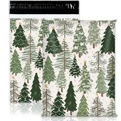 JarThenaAMCS 100Pcs Christmas Poly Mailer 10 x 13 Inch 10 x 13 inch, Green