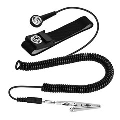 New 1PC Black Adjustable Anti Static Wrist Strap With Clip For Various Scenarios