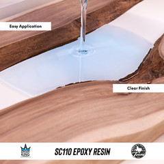 CLEAR EPOXY RESIN 48 OZ KIT * UV RESISTANT * MARINE GRADE * NON-TOXIC * BOAT