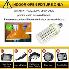 LED Corn Light Bulb 800W Equivalent 30000LM 200W Garage Warehouse Lights Fixture
