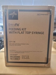 Medline EntraFlo Feeding kits w/flat top syringe DYND70642 sealed box of 30