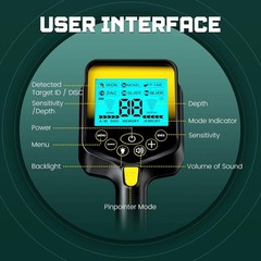 Professional 2000mAh Cordless Metal Detector with LCD & Waterproof Coil