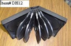 1 NEW TOP QUALITY MULTI-12 DISC DVD CASE, 1.5″ SPINE,BLACK,DH12, FREE SHIPPING
