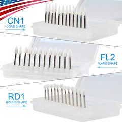 Dental White Stone Porcelain Resin Polishing Burs FG /Composite Finishing Burs