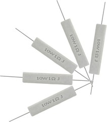 10PCS 10W 1 Ohm Ceramic Resistor, Power Resistor Assortment Ce Size: 10W 1 Ohm