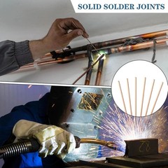 40 Sticks 15% Silver Brazing Rods – Flat Phos Copper Welding Rods for HVAC, Air